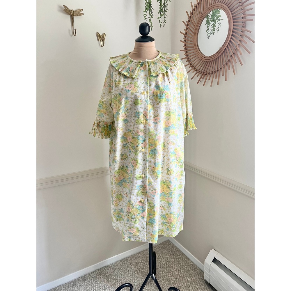 Vintage 70's Smart Time Floral House Dress